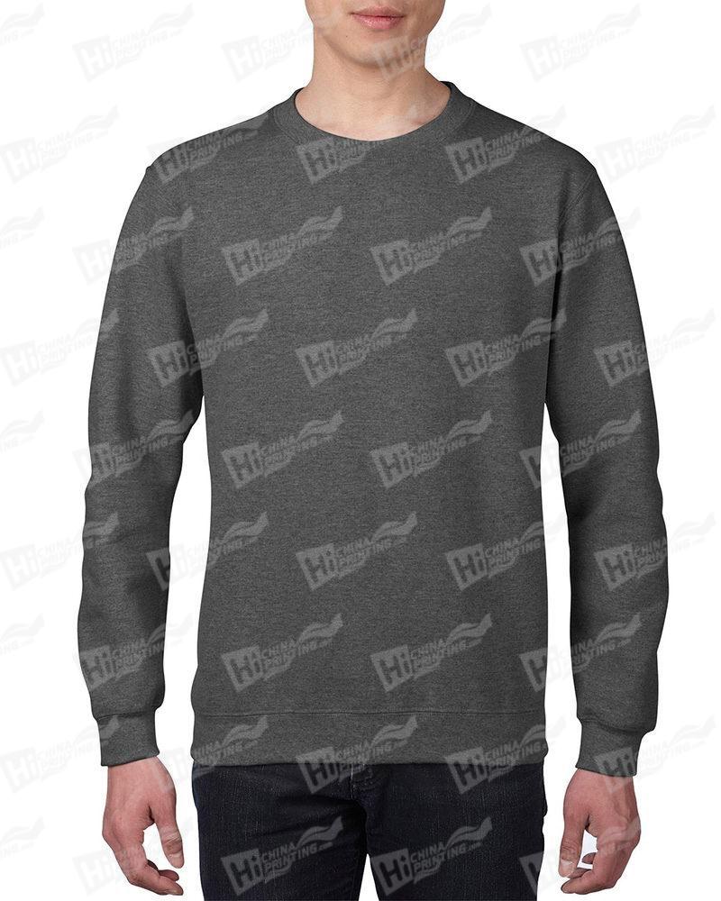 Gildan Mens Sweatshirt For DIY-Heather Grey - Click Image to Close